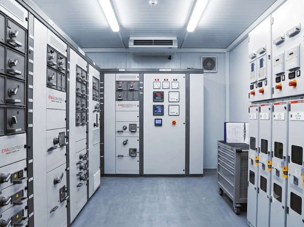 EWA Controls metering and control panel with HMI displays